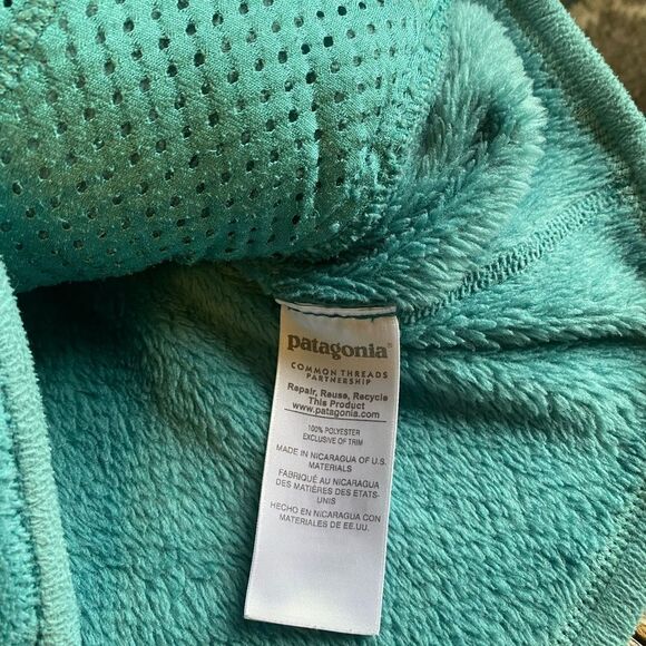 Patagonia Snap T fleece Pullover Womens size Medium Turquoise - Picture 3 of 5